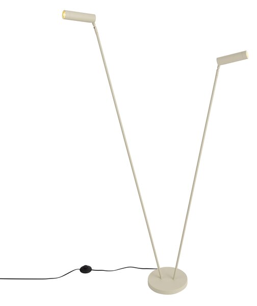 Moderní stojací lampa béžová 2-světla GU10 35mm - Thomas