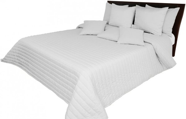 Prošívaný jednobarevný přehoz na postel světle šedé barvy Šířka: 220 cm | Délka: 240 cm