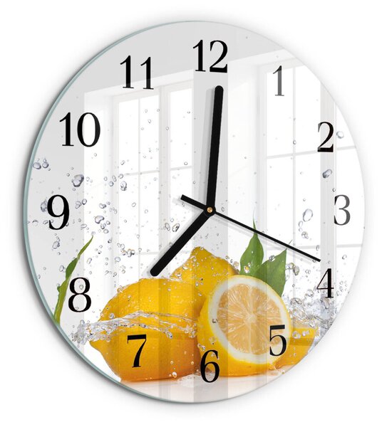 Skleněné nástěnné hodiny Citrony zsoc-fi30-00176440