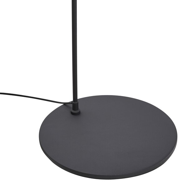 Retro stojací lampa černá s bílým vnitřkem - Triangolo