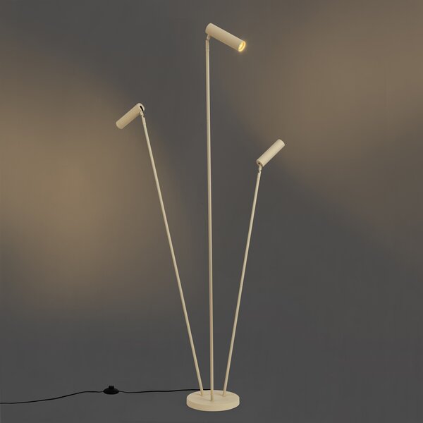 Moderní stojací lampa béžová 3-světla GU10 35mm - Thomas