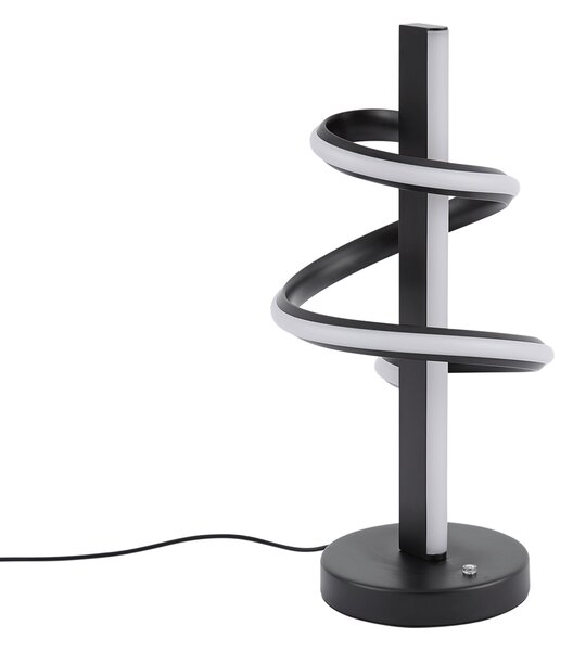 Designová stolní lampa černá vč. LED stmívatelná s 3-stupňovým spínačem - Rolla