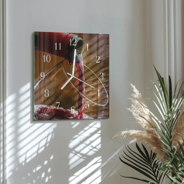 Skleněné hodiny Víno zskb-30x30-00084879