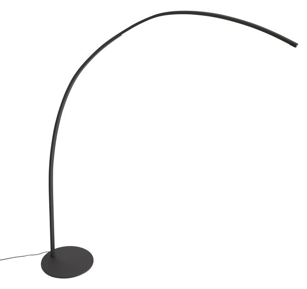 Moderní oblouková lampa černá vč. LED s dotykovým stmívačem - Arlow