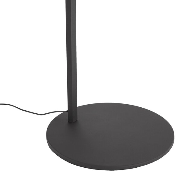 Moderní oblouková lampa černá vč. LED s dotykovým stmívačem - Arlow