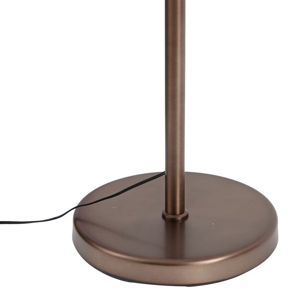 Designová stojací lampa tmavě bronzová vč. LED s dotykovým stmívačem - Notia