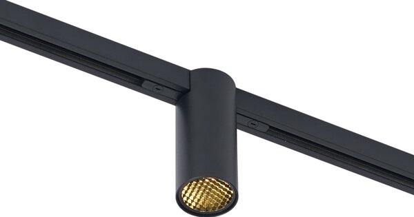 Moderní bodové svítidlo černé pro 1fázový kolejnicový systém GU10 35mm - Slimline Nubee Honey