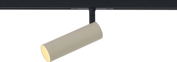 Moderní bodové svítidlo béžové s černou pro 1fázový kolejnicový systém GU10 35mm - Slimline Uzzy