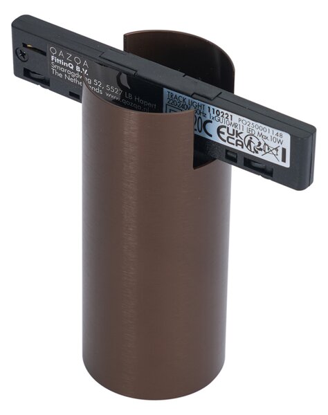 Moderní bodové svítidlo tmavě bronzové pro kolejnicový systém 1fázový GU10 35mm - Slimline Nubee Honey