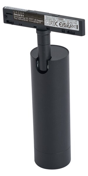 Moderní bodové svítidlo černé pro 1fázový kolejnicový systém GU10 35mm - Slimline Uzzy