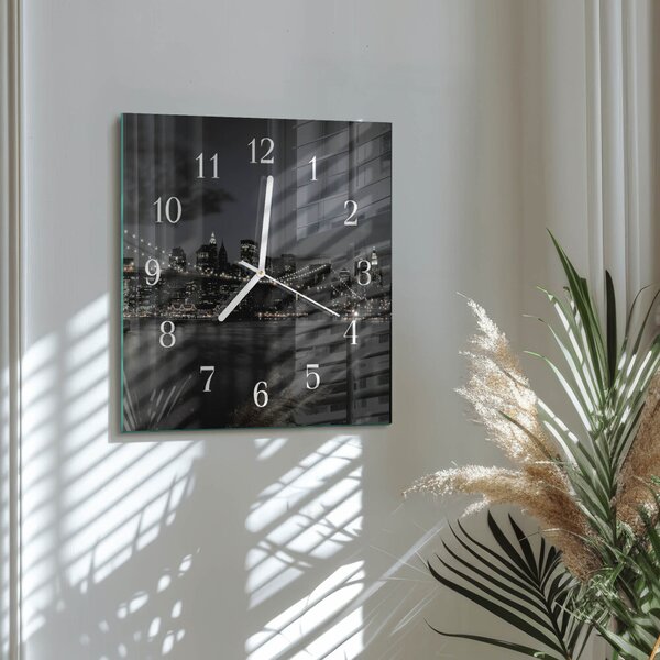 Skleněné hodiny Horizontální most zskb-30x30-00057584