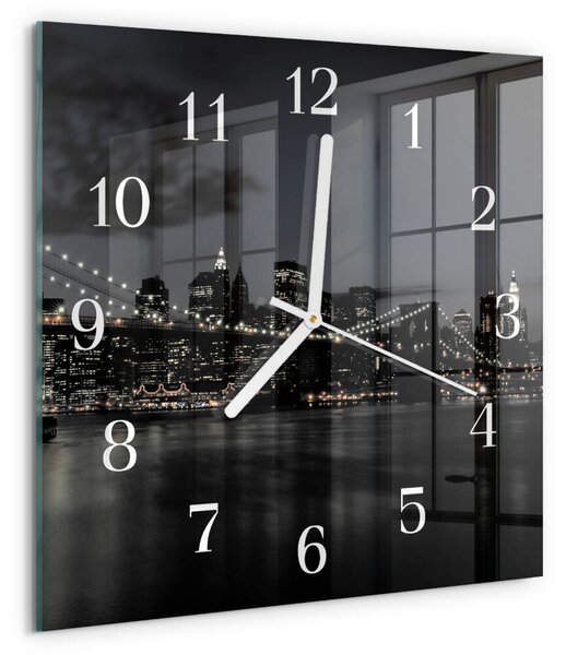 Skleněné hodiny Horizontální most zskb-30x30-00057584