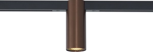 Moderní bodové svítidlo tmavě bronzové pro kolejnicový systém 1fázový GU10 35mm - Slimline Nubee Honey