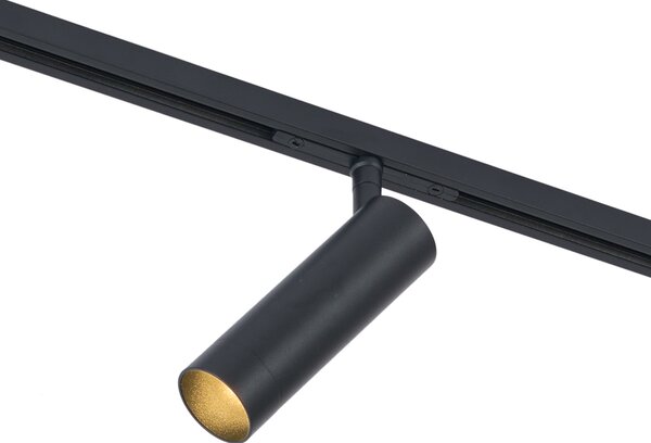 Moderní bodové svítidlo černé pro 1fázový kolejnicový systém GU10 35mm - Slimline Uzzy