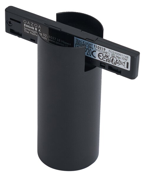 Moderní bodové svítidlo černé pro 1fázový kolejnicový systém GU10 35mm - Slimline Nubee Honey
