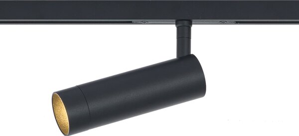 Moderní bodové svítidlo černé pro 1fázový kolejnicový systém GU10 35mm - Slimline Uzzy