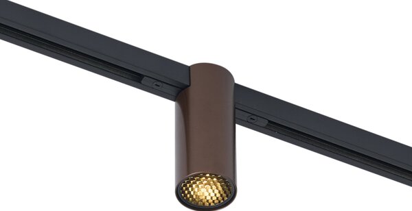 Moderní bodové svítidlo tmavě bronzové pro kolejnicový systém 1fázový GU10 35mm - Slimline Nubee Honey
