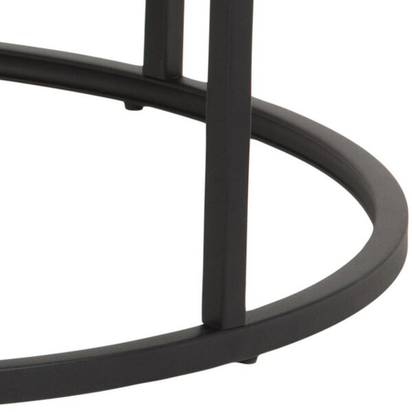 Scandi Set dvou přírodních lakovaných konferenčních stolků Sprut 80/50 cm