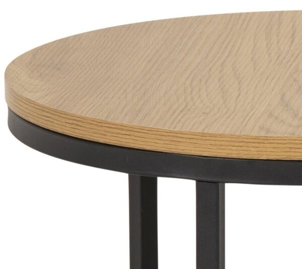 Scandi Set dvou přírodních lakovaných konferenčních stolků Sprut 80/50 cm
