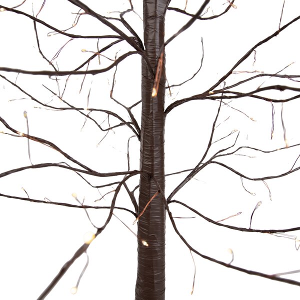 Vánoční stojací lampa hnědý strom 180 cm vč. LED s časovačem IP44 - Ki