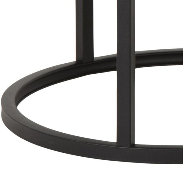 Scandi Set dvou přírodních lakovaných konferenčních stolků Sprut 80/50 cm