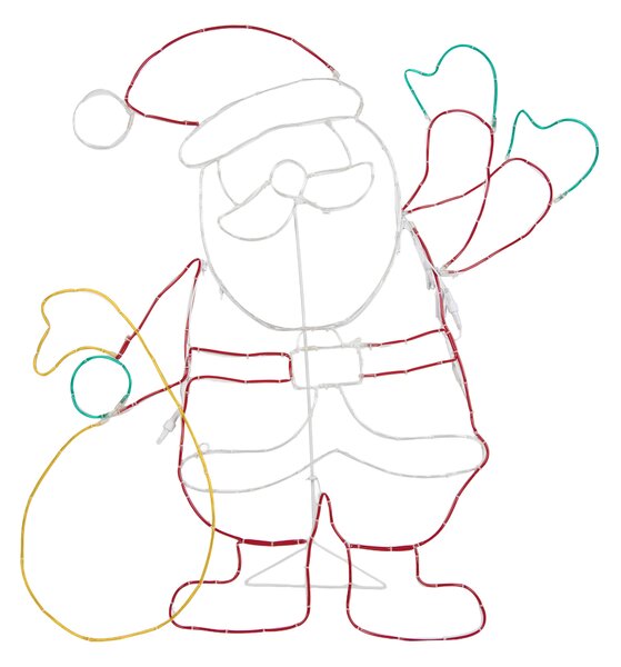 Vánoční stojací lampa Santa Claus 117 cm vč. LED s časovačem IP44 - Pax