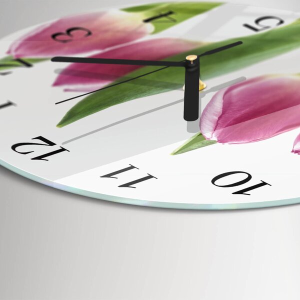Skleněné nástěnné hodiny Tulipány zsoc-fi30-00178929