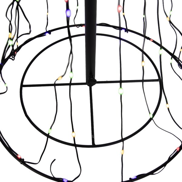 Vánoční stojací lampa černá strom 150 cm vč. LED RGB s časovačem IP44 - Ugoku