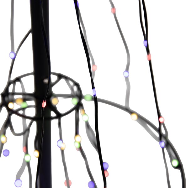 Vánoční stojací lampa černá strom 150 cm vč. LED RGB s časovačem IP44 - Ugoku