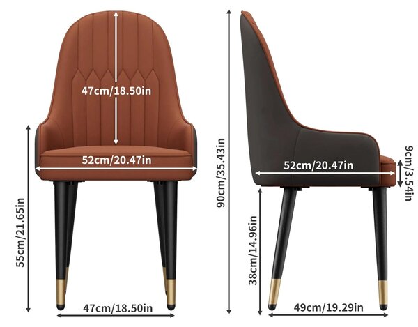 Jídelní židle - Sada židlí - Kuchyňská židle - Designová židle - Barová stolička - Umělá kůže z mikrovlákna