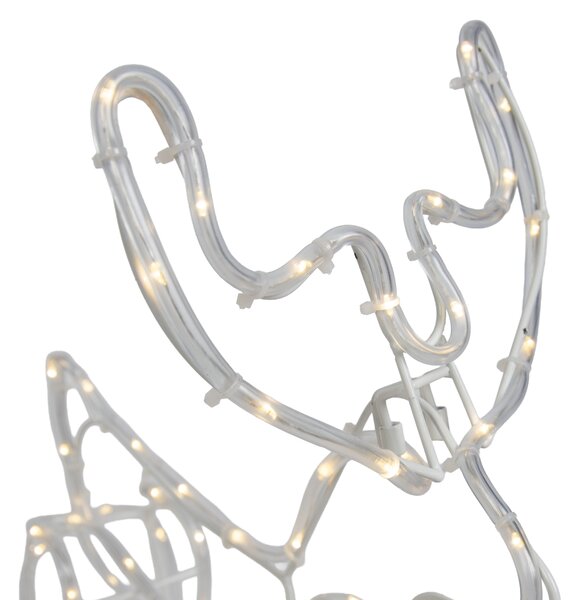 Vánoční stojací lampa Sob se saněmi 116 cm vč. LED s časovačem IP44 - Sori