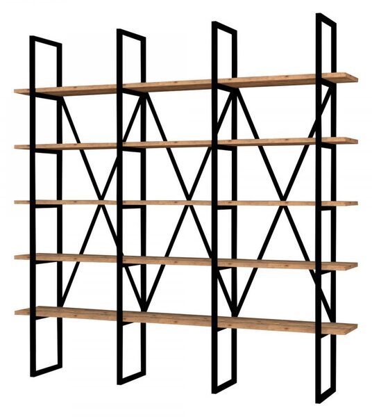Hanah Home Knihovna Beylerbeyi 160 cm dub artisan/černá