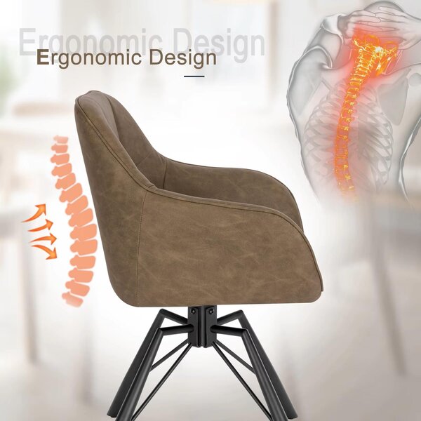Židle - Jídelní židle - Otočná jídelní židle - Ergonomická - Jídelní židle s područkami - Pohodlná