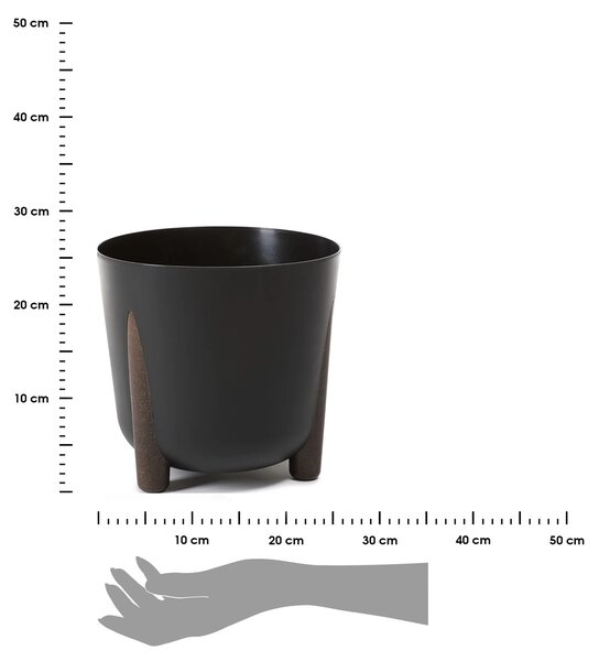 PLASTOVÝ KVĚTINÁČ MOSS ECO 25X26 CM ČERNÁ