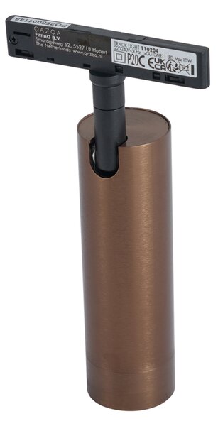 Moderní tmavě bronzový reflektor pro 1fázový kolejnicový systém GU10 35mm - Slimline Uzzy