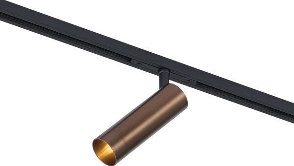 Moderní tmavě bronzový reflektor pro 1fázový kolejnicový systém GU10 35mm - Slimline Uzzy