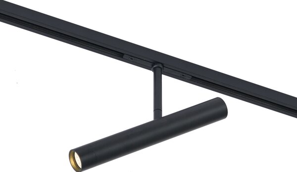 Moderní bodové svítidlo černé pro 1fázový kolejnicový systém - Slimline Avery