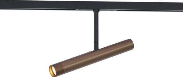 Moderní tmavě bronzový reflektor pro 1fázový kolejnicový systém - Slimline Avery