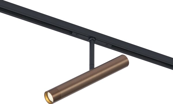 Moderní tmavě bronzový reflektor pro 1fázový kolejnicový systém - Slimline Avery