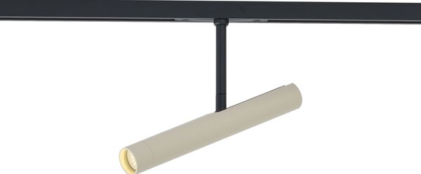 Moderní bodové svítidlo béžové s černou pro 1fázový kolejnicový systém - Slimline Avery