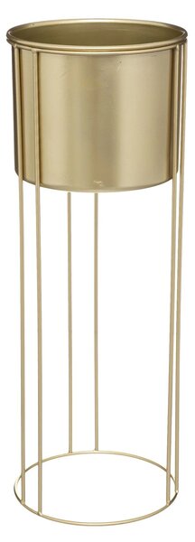 KOVOVÝ KVĚTINÁČ SE STOJÁNEM MAX GOLD SADA 2KS 58X21,5 CM+41,5X18,5 CM ZLATÁ