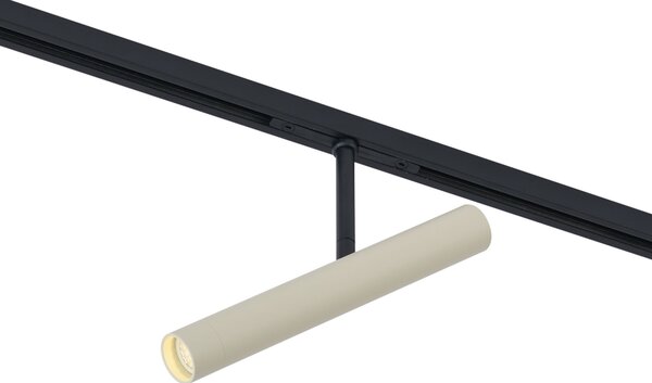Moderní bodové svítidlo béžové s černou pro 1fázový kolejnicový systém - Slimline Avery
