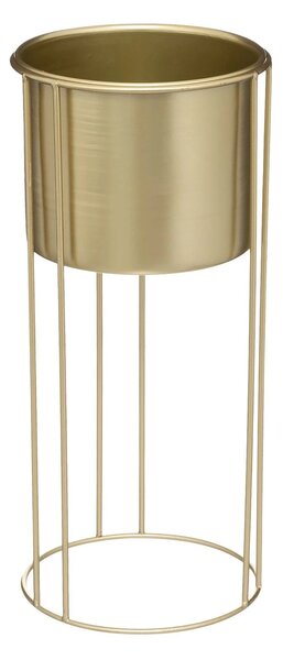 KOVOVÝ KVĚTINÁČ SE STOJÁNEM MAX GOLD SADA 2KS 58X21,5 CM+41,5X18,5 CM ZLATÁ