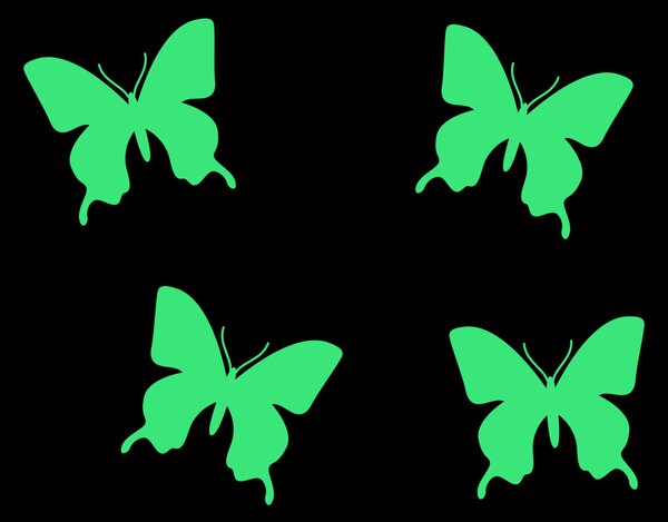 Motýli svítící 4 ks 4 ks 10x9 cm