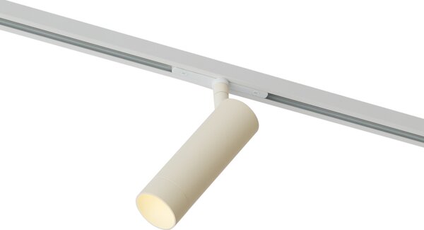 Moderní bodové svítidlo béžové s bílou pro kolejnicový systém 1-fázový GU10 35mm - Slimline Uzzy