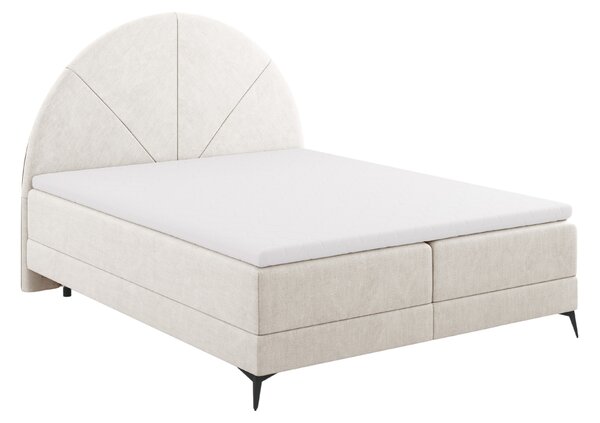 Béžová čalouněná dvoulůžková postel boxspring Cosmopolitan Design Sunset 160 x 200 cm