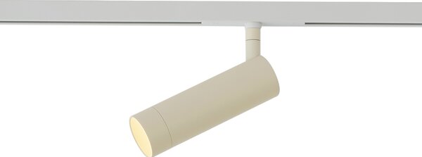 Moderní bodové svítidlo béžové s bílou pro kolejnicový systém 1-fázový GU10 35mm - Slimline Uzzy
