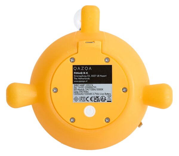 Moderní stolní lampa žlutá vč. LED dobíjecí - Bulby
