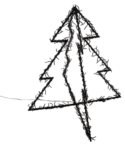 Vánoční strom černý vč. LED IP44 - Brilli