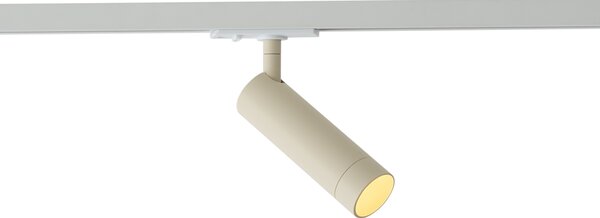 Moderní bodové svítidlo béžové s bílým adaptérem pro 1fázový kolejnicový systém GU10 35mm - Iconic Jeana Luxe